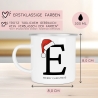 Personalisierte Emaille Tasse Weihnachten - Frohe Weihnachten - Merry Christmas - mit Anfangsbuchstabe und Wunschnamen - Nikolaus - Becher