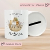 Arche Noah Spardose mit Name Taufgeschenk Spardose Kind Geldgeschenk Taufe Geschenke Babygeschenke Baby personalisiert Geburt Geschenke