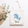 Turnbeutel Wäschebeutel Delfin Delphin - Personalisiert - Wunschnamen - Schule - mit Name - Rucksack - Wechselkleidung - Weihnachten