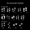 Personalisierte Fußmatte - Fußmatte | personalisierbar mit Familiennamen | Fußabdrücke | 60x40 cm | Geschenkidee zum Umzug, Einzug