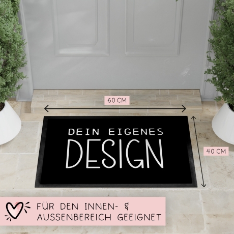 Personalisierte Fußmatte mit Name & Foto -Eigene Fußmatte erstellen - Selbst gestalten nach Wunsch - Individuelle Fußmatten - 60x40 cm