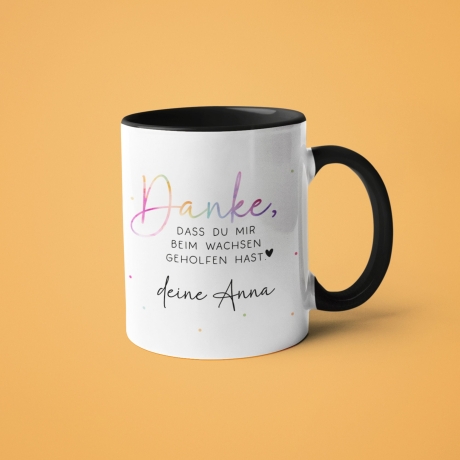 Personalisierte Tasse - Danke dass du mir beim wachsen geholfen hast - Erzieherin Tasse - Tasse Erzieherin Abschied - Wunschnamen - Geschenk