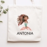 Kinder-Beutel Meerjungfrau Stofftasche Personalisiert mit Wunschnamen für Schule, Kindergarten,  Wäschebeutel, Sportbeutel, Wechselwäsche
