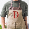 Grillschürze personalisiert für Männer mit Name Kunstleder Applikation zum Geburtstag - Geschenk Weihnachten Baumwollschürze, Küchenschürze