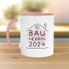 Bauherrin Bauherr Tasse 2024 Name, Richtfest Geschenk, Becher Geschenke zum Richtfest, Geschenkideen zum Hausbau Einweihung Hausbauer -330ml