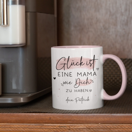 Tasse zum Vatertag personalisiert  mit Spruch Glück ist einen Papa wie dich zu haben Geburtstag, Geschenk, Ostern, Weihnachtsgeschenk