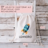 Rakete Stoffbeutel Turnbeutel Rucksack Sportbeutel Gymsack Kindergartentasche Schule Kindergarten Weltraum - Weihnachten oder Geburtstag