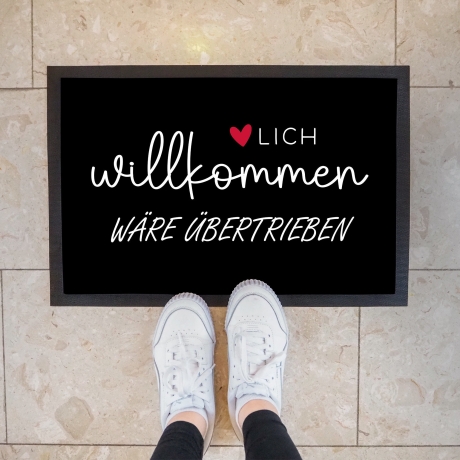 Fußmatte Lustig Sprüche Fussmatte und Schmutzfangmatte Türmatte Teppich Geschenk - Willkommen wäre übertrieben - Einbrechen lohnt sich nicht