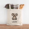 Stofftasche Koala mit Namen personalisiert Kinder-Beutel als Sporttasche, Wechselwäsche, Stoffbeutel - Kita, Kiga, Schule & Kindergarten