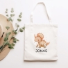 Personalisierter Turnbeutel Dinosaurier Dino Triceratops  mit Wunschnamen |Rucksack für Schule, Kindergarten,KITA,Wäschebeutel,Sportbeutel