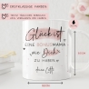 Bonusmama Muttertag personalisiert – Motiv: Glück ist eine BONUSMAMA wie dich zu haben - Geschenk zum Geburtstag, Ostern, Weihnachten