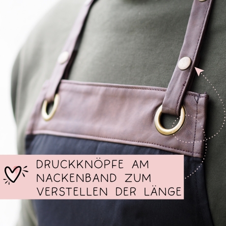Grillschürze personalisiert Lizenz zum Grillen für Männer mit Name & Kunstleder zum Geburtstag - Weihnachten Baumwollschürze, Küchenschürze