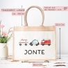 Tasche mit Wunschnamen RTW Polizeiwagen Feuerwehr Krankenwagen | 100% Jute | Geschenk Geschenk zum Geburtstag, Nikolaus, Weihnachten Ostern