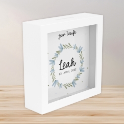 Konfirmation Holz Spardose Taufe personalisiert mit Namen zur Geburt Kommunion Konfirmation eines Kindes mit Taufspruch als Geldgeschenk