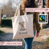 Kinder-Beutel mit Namen personalisiert - Hund - Stofftasche als Sporttasche, Wechselwäsche, Tragetasche - Kita, Kiga, Schule & Kindergarten