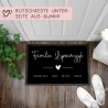 Personalisierte Fußmatte - Fussmatte Nachnamen Vornamen Wunschnamen | 60x40 cm | Geschenkidee zum Umzug, Einzug für Familien, Umzug