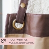 Grillschürze personalisiert für Männer mit Name Kunstleder Applikation zum Geburtstag - Geschenk Weihnachten Baumwollschürze, Küchenschürze