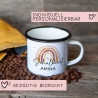 Tasse Schulkind, Tasse Einschulung, Schulkind 2024, Tasse Schulanfang, Einschulung Mädchen, Einschulung Junge mit Regenbogen. Schultüte