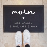 Personalisierte Fußmatte - Fussmatte mit Wunschnamen, Türvorleger, Türmatte| 60 x 40 cm | Geschenkidee zum Umzug, Einzug für Familien, Umzug