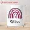 Personalisierte Spardose Regenbogen mit Namen und Datum - Lila - Geschenk für Mädchen zum Geburtstag Weihnachten Firmung Geburt Einschulung