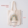 Regenbogen Stofftasche Tasche Kinder-Beutel mit Namen als Sporttasche, Wechselwäsche, Tragetasche - Kita, Schule & Kindergarten - Motiv 08