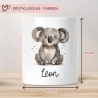 Personalisierte Kinder Spardose Koala Tier mit Namen optional mit Datum - Braun - Geschenk für Junge & Mädchen zum Geburtstag Weihnachten