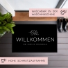 Personalisierte Fußmatte - Herzlich Willkommen - Fussmatte mit Wunschnamen oder Familiennamen | 60 x 40 cm | Geschenkidee zum Umzug & Einzug