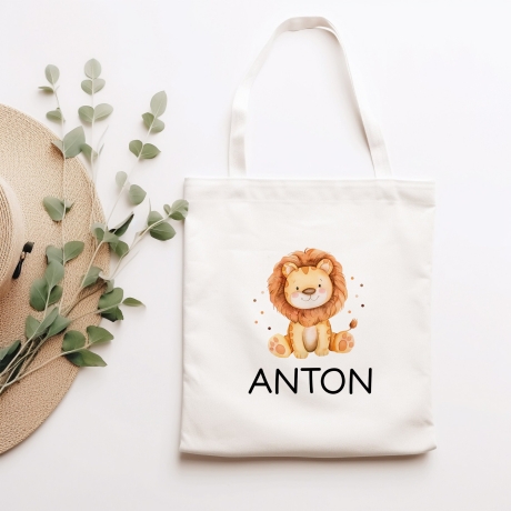 Personalisierte Kinder Spardose Löwe Tier mit Namen optional mit Datum - Gelb - Geschenk für Junge & Mädchen zum Geburtstag Weihnachten