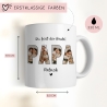 Tasse Papa mit Fotos personalisiert zum Vatertag - Fototasse mit eigenen Bildern selbst gestalten - Bester Papa, Vater, Dad Geschenk - 330ml