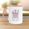 Bauherrin Tasse 2024 Name, Richtfest Geschenk, Becher Geschenke zum Richtfest, Geschenkideen zum Hausbau Einweihung Hausbauer - 330ml