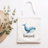Turnbeutel Wäschebeutel Wal Blauwal - Personalisiert - Wunschnamen - Schule - mit Name - Rucksack - Wechselkleidung - Weihnachten