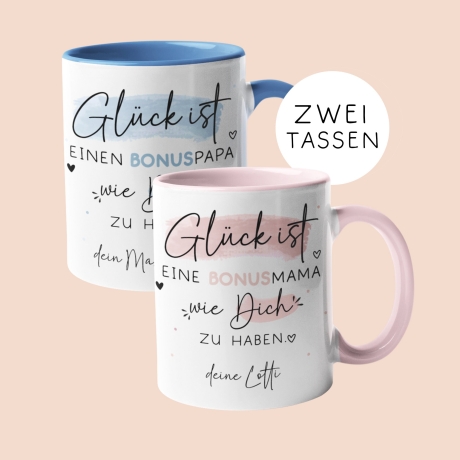 Muttertag Tasse Personalisiert– Glück ist eine MAMA wie dich zu haben - Geschenk zum Muttertag, Geburtstag, Ostern, oder Weihnachten
