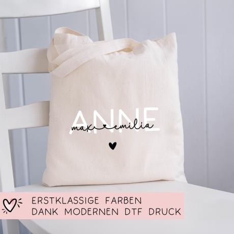 Einkaufstasche Türkisch Anne Ana Anneciğim Anacığım Annem Personalisiert Wunschnamen - Baumwolle Shopper - Stofftasche - Baumwolltasche