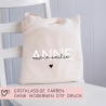 Einkaufstasche Türkisch Anne Ana Anneciğim Anacığım Annem Personalisiert Wunschnamen - Baumwolle Shopper - Stofftasche - Baumwolltasche