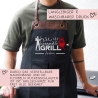 Grillschürze personalisiert Lizenz zum Grillen für Männer mit Name & Kunstleder zum Geburtstag - Weihnachten Baumwollschürze, Küchenschürze