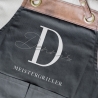 Premium Grillschürze personalisiert für Männer mit Namen Kunstleder Applikation zum Geburtstag, Weihnachten Baumwollschürze, Küchenschürze