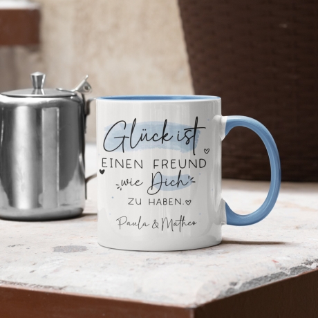 Personalisierte Tasse mit Spruch Glück ist einen Erzieher wie dich zu haben zum Geburtstag, Geschenk, Ostern, Weihnachtsgeschenk, Abschied