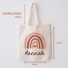 Regenbogen Rosa Orange Stofftasche Tasche Kinder-Beutel mit Namen als Sporttasche, Wechselwäsche, Tragetasche - Kita, Schule & Kindergarten