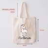 Stofftasche Beutel Namen Einhorn - Personalisierte Kinder Beutel Kindertasche - Wechselwäsche, Schmutzwäsche Tragetasche - Wechselkleidung