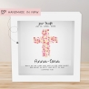 Kreuz Pink Holz Spardose Taufe personalisiert mit Namen zur Geburt Kommunion Konfirmation eines Kindes mit Taufspruch als Geldgeschenk
