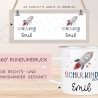 Schulanfang Schulkind 2024 Emaille Tasse | Personalisierte mit Wunschnamen | Kindertasse zur Einschulung | Astronaut mit Rakete