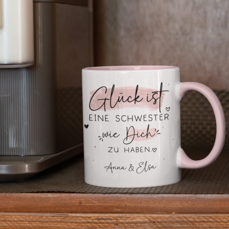 Personalisierte Tasse mit Spruch Glück ist einen Bruder wie dich zu haben zum Geburtstag, Geschenk, Ostern, Weihnachtsgeschenk,Wunschnamen