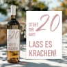 Weinetikett runder Geburtstag 20 30 40 50 60, Flaschenetikett für Weinflaschen, ideales Geschenk für Weinliebhaber - Rosa