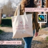 Weltbeste Freundin Tasche Stoffbeutel - mit Wunschname - Einkaufstasche - Beste Freundin BFF Geschenkidee Geburtstag - Personalisiert