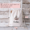 Flugzeug Turnbeutel Rucksack mit Namen - GymBag als Wäschebeutel, Sportbeutel Kinderbeutel für Schule, Kindergarten, Kita. Personalisiert