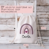 Regenbogen Beere Stofftasche Tasche Kinder-Beutel mit Namen als Sporttasche, Wechselwäsche, Tragetasche - Kita, Schule & Kindergarten - 05