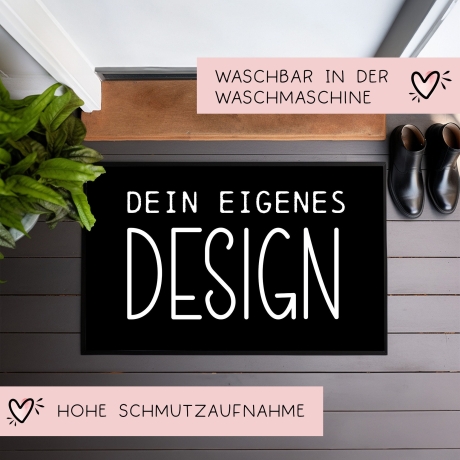 Personalisierte Fußmatte mit Name & Foto -Eigene Fußmatte erstellen - Selbst gestalten nach Wunsch - Individuelle Fußmatten - 60x40 cm