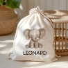 Spardose mit Namen Elefant Tier Personalisiert optional mit Datum - Grau - Geschenk für Junge & Mädchen zum Geburtstag Weihnachten Firmung