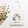 Regenbogen Stofftasche Tasche Kinder-Beutel mit Namen als Sporttasche, Wechselwäsche, Tragetasche - Kita, Schule & Kindergarten - Motiv 08