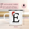 Emaille Tasse Weihnachten Personalisiert - Frohe Weihnachten - Merry Christmas - mit Anfangsbuchstabe und Wunschnamen - Nikolaus - Monogramm
